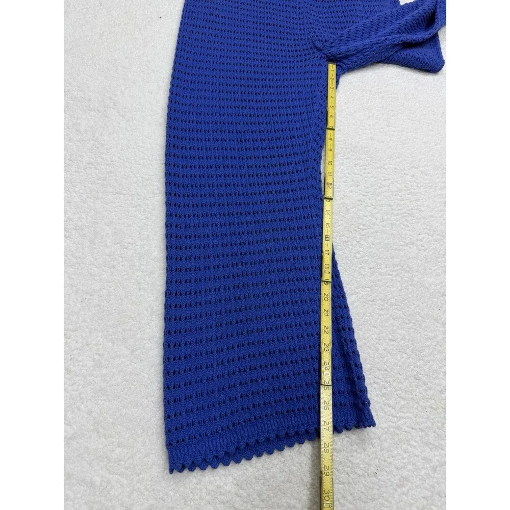 Gap Ankle Pants Blue Cotton Crochet Vacay Beach Boho Minimalist Size XL NWT